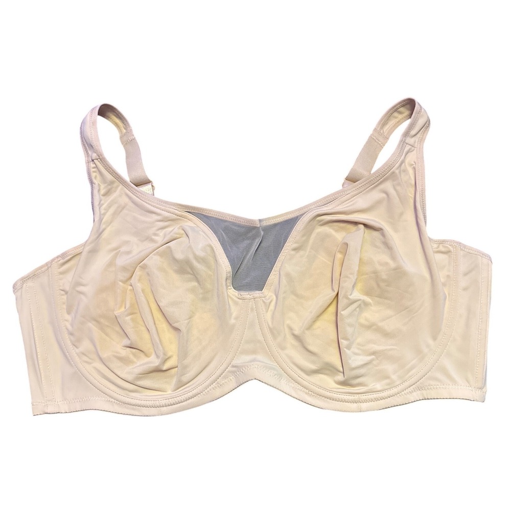 NEW Beige Full Figure Unlined Underwire Bra Full Coverage 48E/48DD